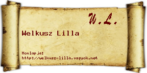 Welkusz Lilla névjegykártya